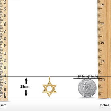 gold star of david pendant